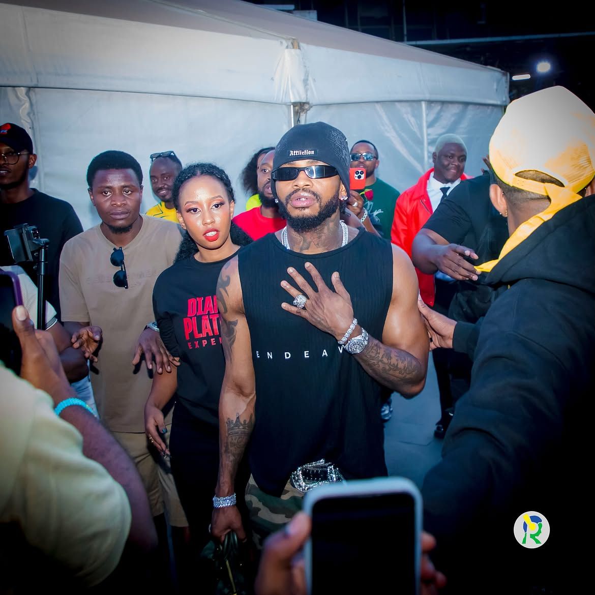 Diamond Platnumz yageze i Kigali aherekejwe n’itsinda ry’abantu 30